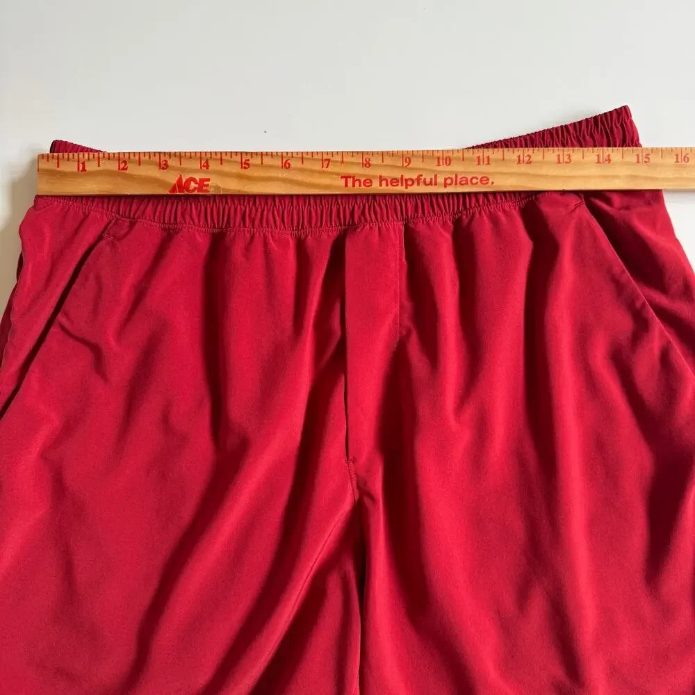 Lululemon Pace Breaker Linerless Short Workout Large M7AQES Terra Orange Red EUC - Picture 13 of 16